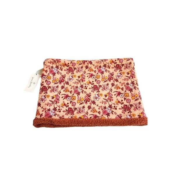 Vera Bradley Teddy Fleece Loop Scarf Infinity Blush Fig Flower Deep Pink. New - Picture 1 of 10